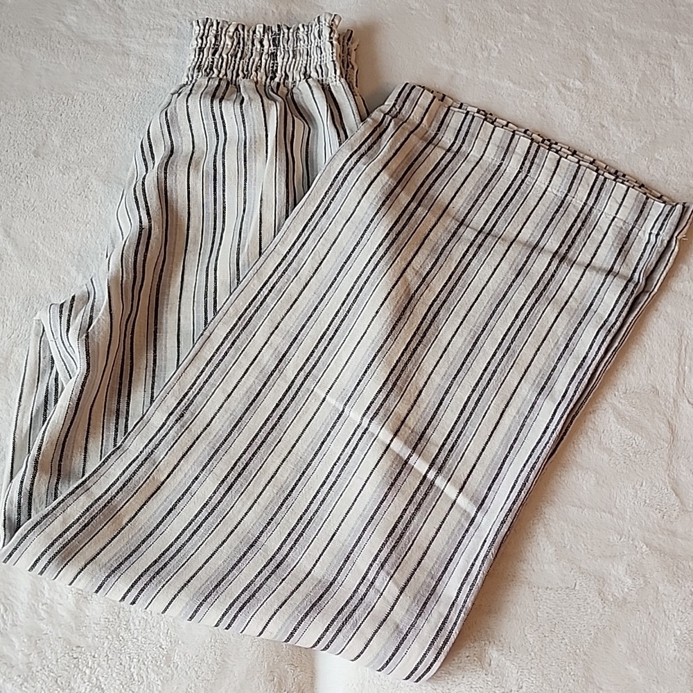 Love Tree Striped Wide-Leg Pants